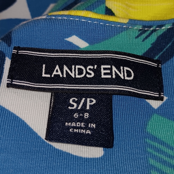 Land's End Tropical Criss-cross Dress, Size 6-8 petite. Excellent Pre-owned Cond - Picture 7 of 9